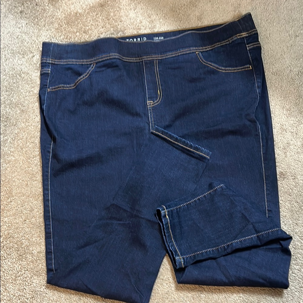 Torrid Blue Jeggings with Classic Denim Look